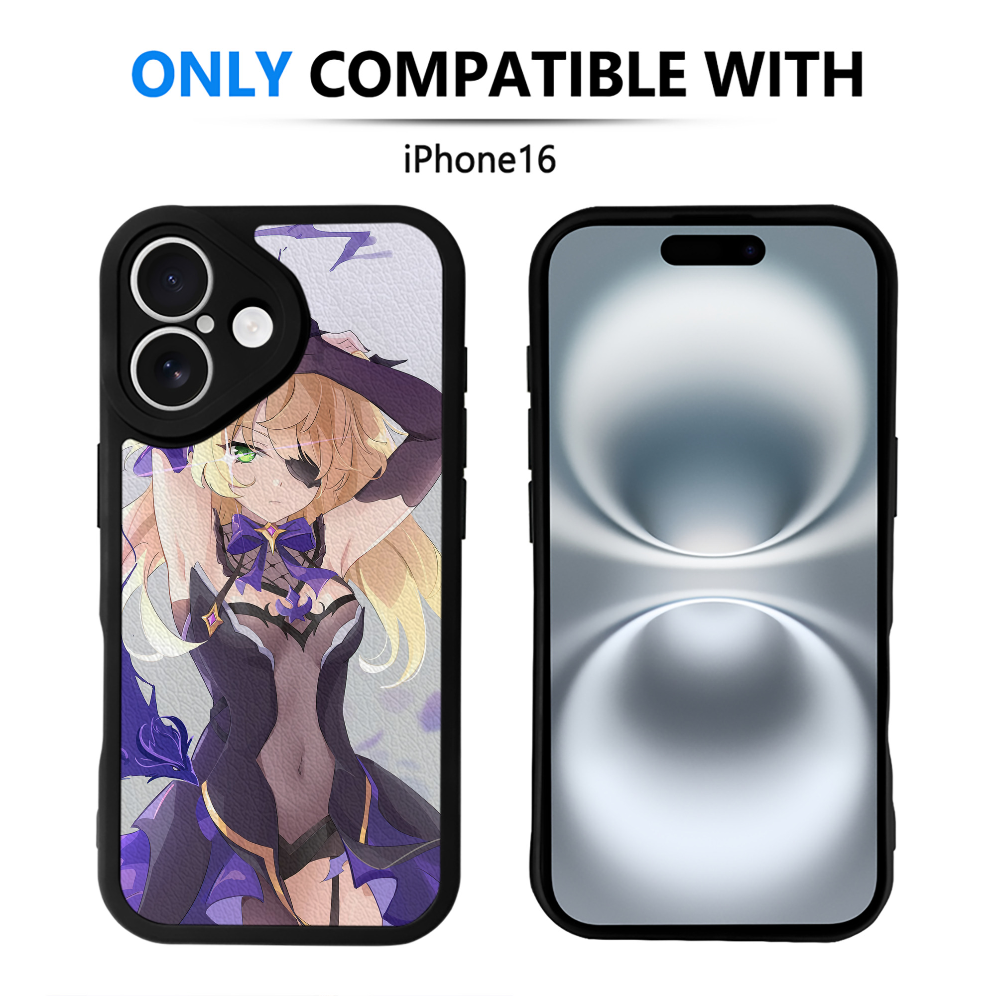 げんし神 genshin 【iPhone 16シリーズ対応】シリコンスマホケース（レザー調） 材質：シリコン